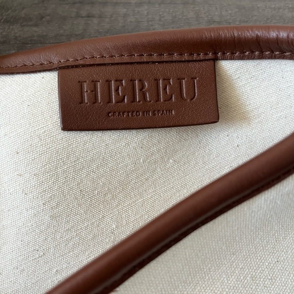 HEREU Calella canvas & leather tote bag - Picture 12 of 16